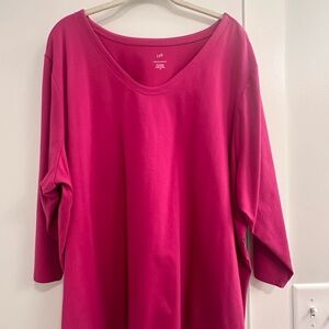 J. Jill Fuchsia Long Sleeve Top